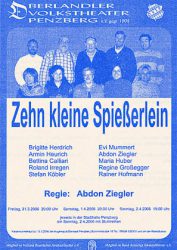 Plakat Zehn kleine Spießerlein © OVTP