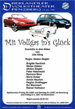 Plakat Mit Vollgas ins Glück © OVTP