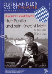 Plakat: Herr Puntila und sein Knecht Matti © OVTP