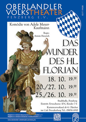 Plakat © OVTP / gp, (Hl. Florian) m. freundl. Genehm. der BOXMARK Leather GmbH & Co KG Feldbach / Österreich