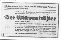 Diese Anzeige erschien im Penzberger Anzeiger 1943.