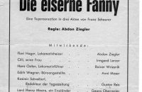 Flyer "Die eiserne Fanny" 1972