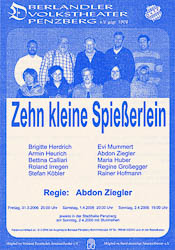 Plakat: Zehn kleine Spießerlein 2006