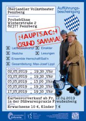 Plakat Hauptsach g'sund samma! © G. Prantl /OVTP